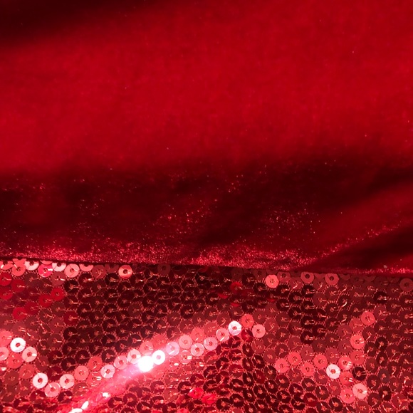 Red George Girls' Sequin Velour Dress with Front Bow Belt: Size XL 14/16 - Picture 4 of 4